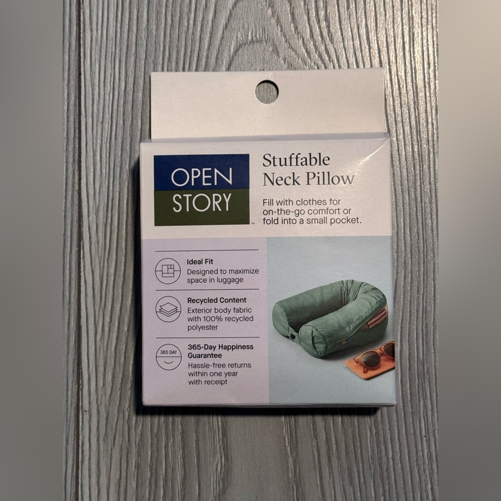 OPEN STORY Stuffable Neck Pillow - Sage (x2)